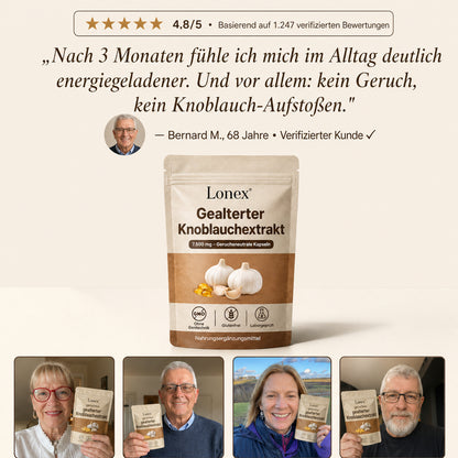 Extrakt aus gereiftem Knoblauch 7500 mg – geruchlose Kapseln